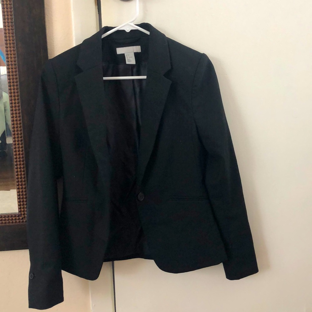 H and M fitted black blazer